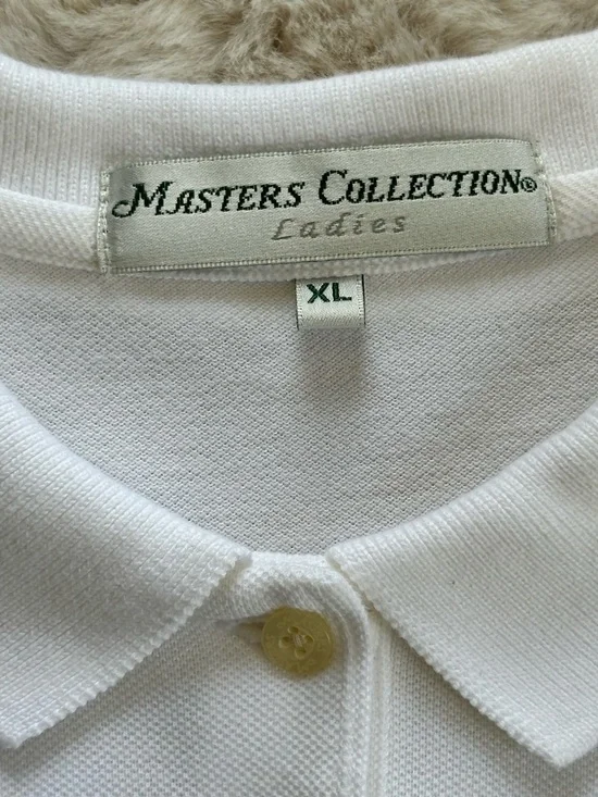 Masters Collection Augusta National Polo White Pima Cotton Classic Golf Shirt XL - Picture 4 of 9